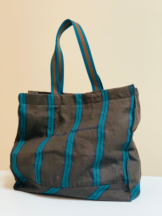 Maxi Tartan bag (Blue stripes)