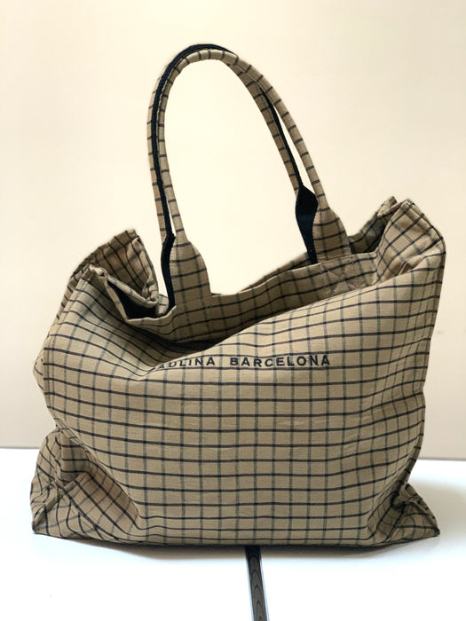 Maxi Tartan bag (Taupe)