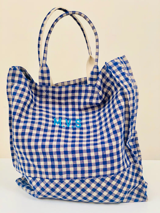 Maxi Tartan bag (Blue)